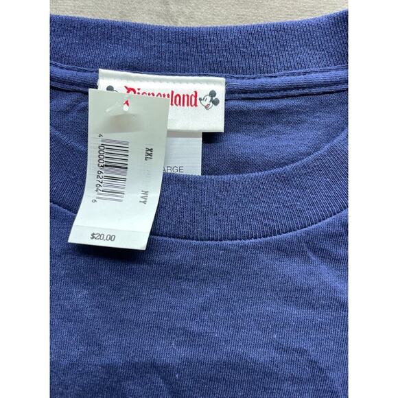 Disneyland Men's XXL Navy Blue Mickey Mouse Short Sleeve Adult pocket NWT‎ - Picture 4 of 6